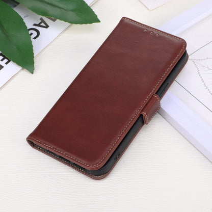 For iPhone 16 Pro Crazy Horse Top Layer Cowhide Leather Phone Case(Brown) - iPhone 16 Pro Cases by buy2fix | Online Shopping UK | buy2fix