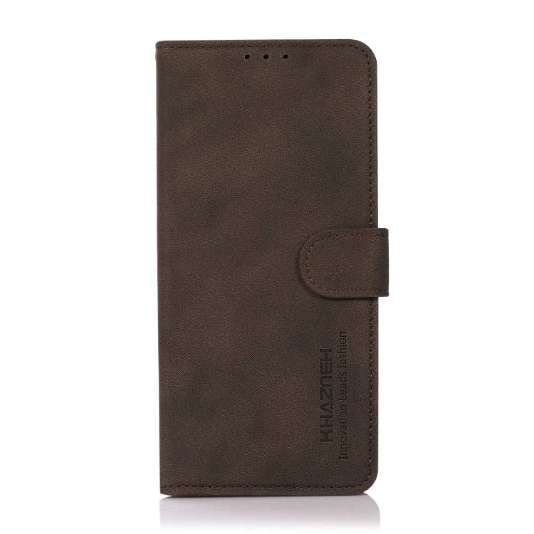 For iPhone 16 Pro KHAZNEH Matte Texture Leather Phone Case(Brown) - iPhone 16 Pro Cases by buy2fix | Online Shopping UK | buy2fix