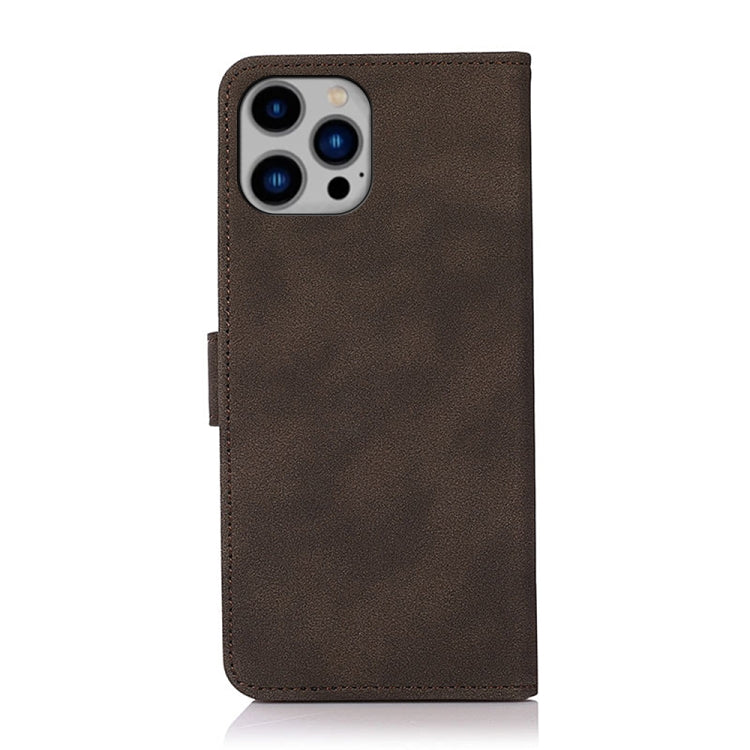 For iPhone 16 Pro KHAZNEH Matte Texture Leather Phone Case(Brown) - iPhone 16 Pro Cases by buy2fix | Online Shopping UK | buy2fix