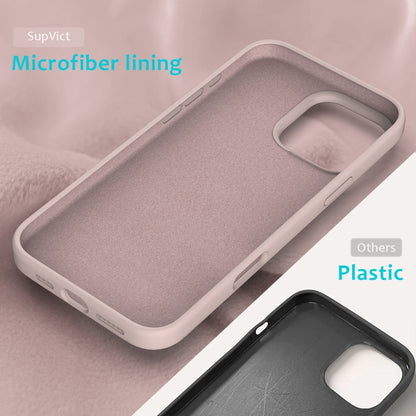 For iPhone 16 Pro Solid Color Silicone Phone Case(Sand Pink) - More iPhone Cases by buy2fix | Online Shopping UK | buy2fix