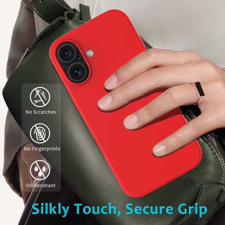 For iPhone 16 Solid Color Silicone Phone Case(Red) - More iPhone Cases by buy2fix | Online Shopping UK | buy2fix