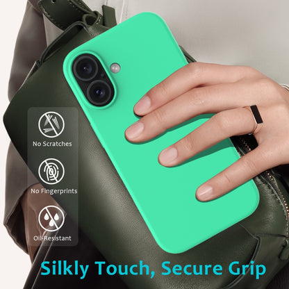 For iPhone 16 Solid Color Silicone Phone Case(Green) - More iPhone Cases by buy2fix | Online Shopping UK | buy2fix