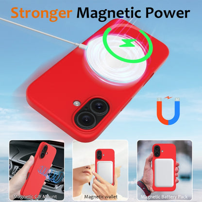 For iPhone 16 Shockproof Silicone Magsafe Phone Case(Red) - iPhone 16 Cases by buy2fix | Online Shopping UK | buy2fix