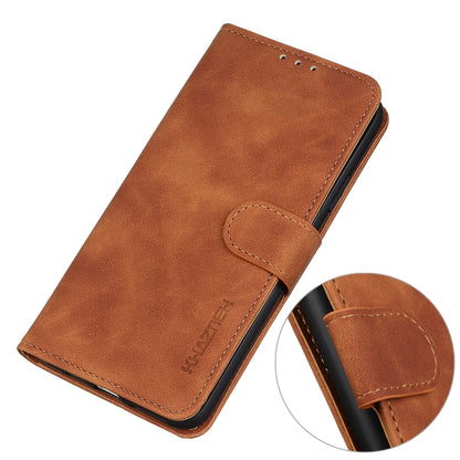 For iPhone 16 Plus KHAZNEH Retro Texture Leather Phone Case(Brown) - iPhone 16 Plus Cases by buy2fix | Online Shopping UK | buy2fix