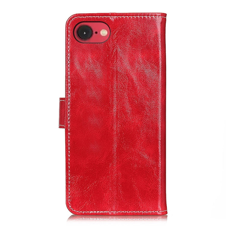 For iPhone SE 2024 Retro Crazy Horse Texture Horizontal Flip Leather Phone Case(Red) - More iPhone Cases by buy2fix | Online Shopping UK | buy2fix