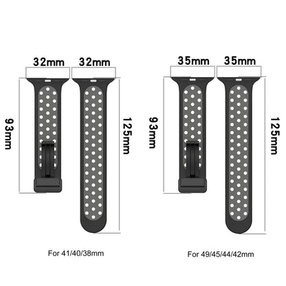 For Apple Watch 6 40mm Magnetic Buckle Silicone Watch Band(Black Grey) - Watch Bands by buy2fix | Online Shopping UK | buy2fix