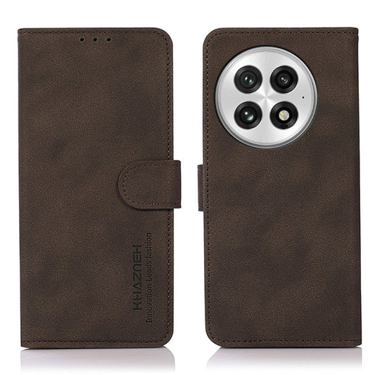 For OnePlus 13 KHAZNEH Matte Texture Leather Phone Case(Brown) - OnePlus Cases by buy2fix | Online Shopping UK | buy2fix