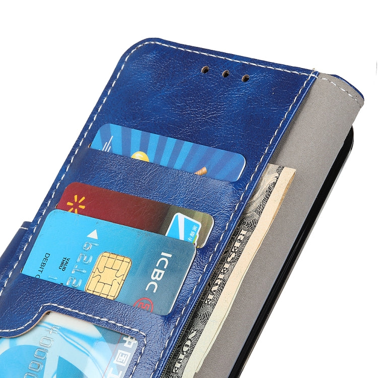 For OnePlus 12 Retro Crazy Horse Texture Leather Phone Case(Blue) - OnePlus Cases by buy2fix | Online Shopping UK | buy2fix