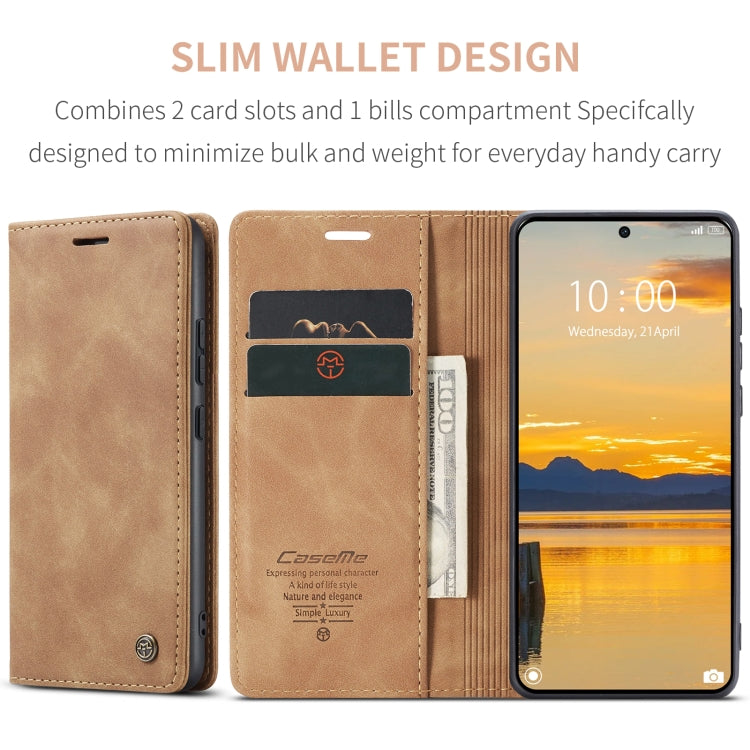 For Xiaomi Poco X6 Pro CaseMe 013 Multifunctional Horizontal Flip Leather Phone Case(Brown) - Xiaomi Cases by CaseMe | Online Shopping UK | buy2fix