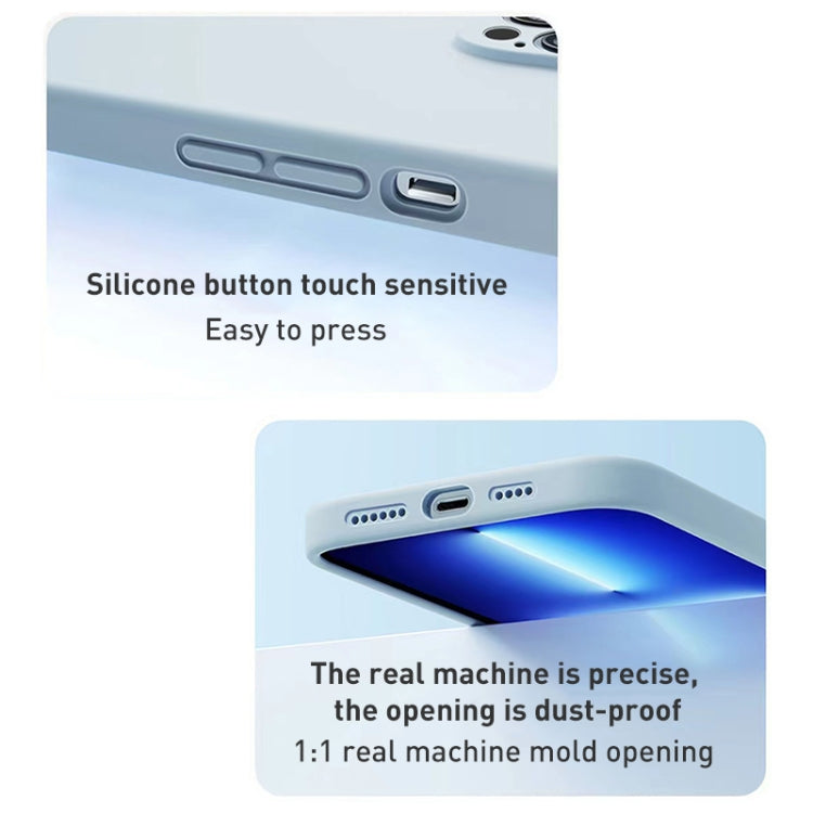 For iPhone 13 Liquid Silicone MagSafe Precision Hole Phone Case(White) - iPhone 13 Cases by buy2fix | Online Shopping UK | buy2fix