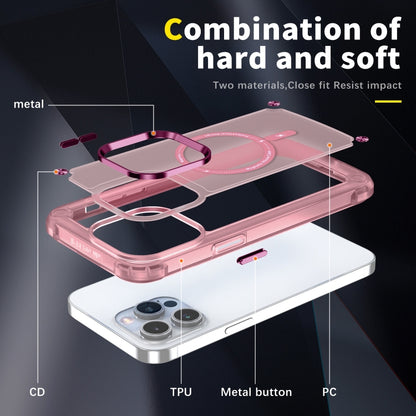 For iPhone 11 Pro Max Skin Feel TPU + PC MagSafe Magnetic Phone Case(Transparent Pink) - iPhone 11 Pro Max Cases by buy2fix | Online Shopping UK | buy2fix