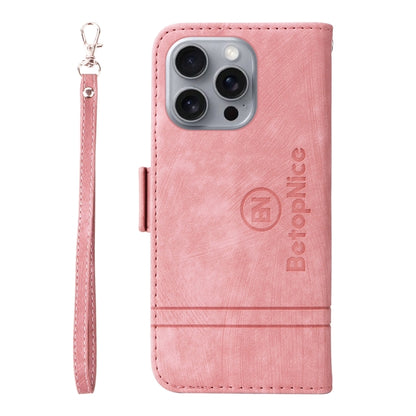 For iPhone 16 Pro Max BETOPNICE Dual-side Buckle Leather Phone Case(Pink) - iPhone 16 Pro Max Cases by BETOPNICE | Online Shopping UK | buy2fix