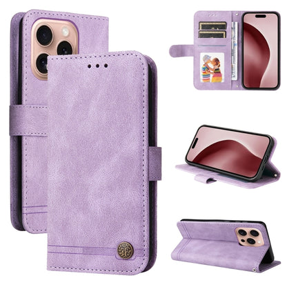 For iPhone 16 Pro Skin Feel Life Tree Leather Phone Case(Purple) - iPhone 16 Pro Cases by buy2fix | Online Shopping UK | buy2fix