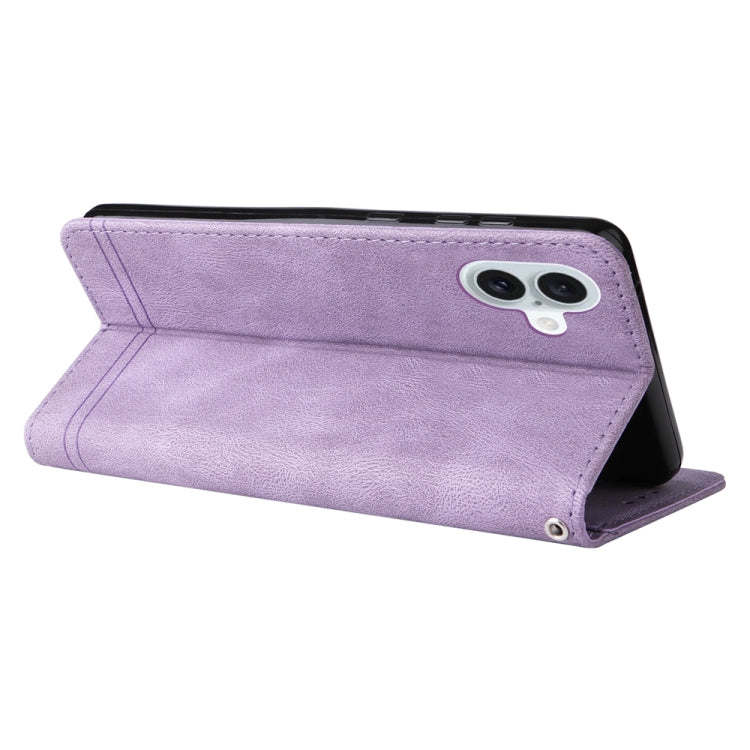 For iPhone 16 Plus Skin Feel Life Tree Leather Phone Case(Purple) - iPhone 16 Plus Cases by buy2fix | Online Shopping UK | buy2fix