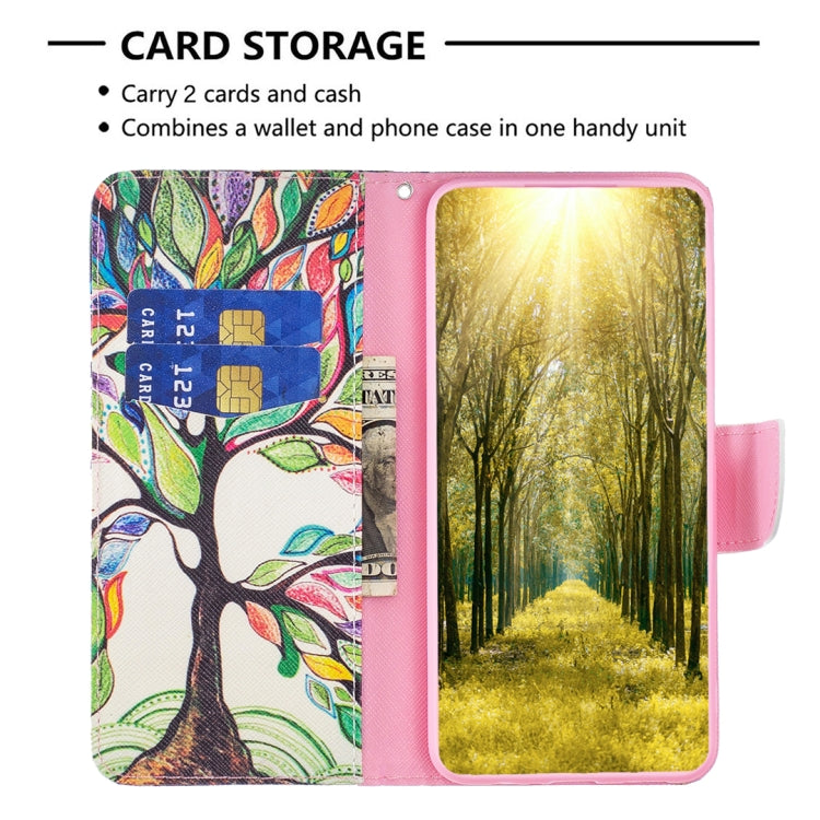 For iPhone 16 Colored Drawing Pattern Leather Phone Case(Tree Life) - iPhone 16 Cases by buy2fix | Online Shopping UK | buy2fix