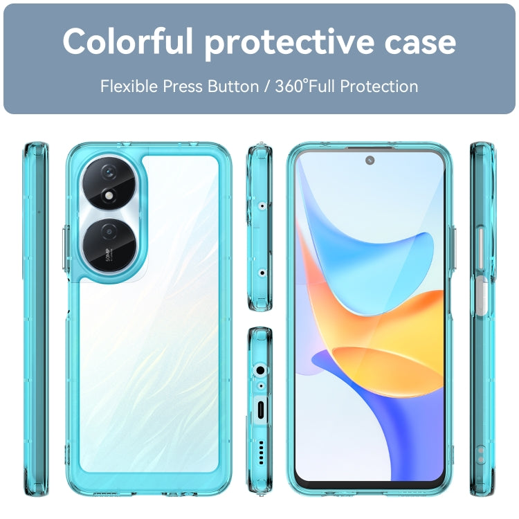 For Honor Play 50 Plus Colorful Series Acrylic Hybrid TPU Phone Case(Transparent Blue) - Honor Cases by buy2fix | Online Shopping UK | buy2fix