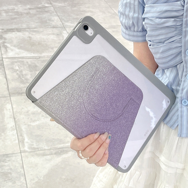 For iPad Air 11 2024 / iPad Pro 11 Gradient Glitter Magnetic Split Leather Tablet Case(Purple) - iPad Pro 11 (2022/2021) Cases by buy2fix | Online Shopping UK | buy2fix