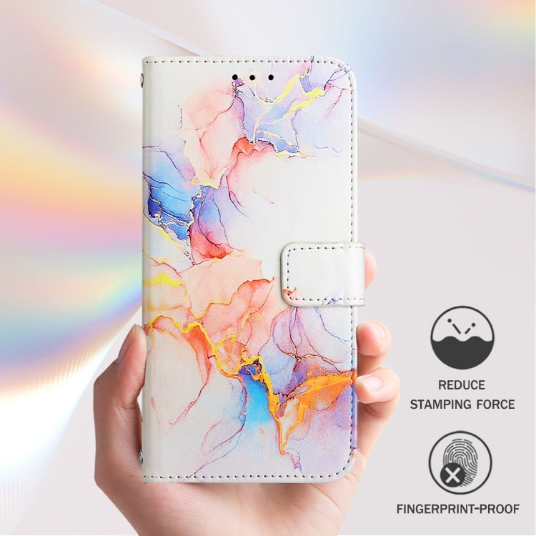 For iPhone SE 2024 PT003 Marble Pattern Flip Leather Phone Case(Galaxy Marble White LS004) - More iPhone Cases by buy2fix | Online Shopping UK | buy2fix