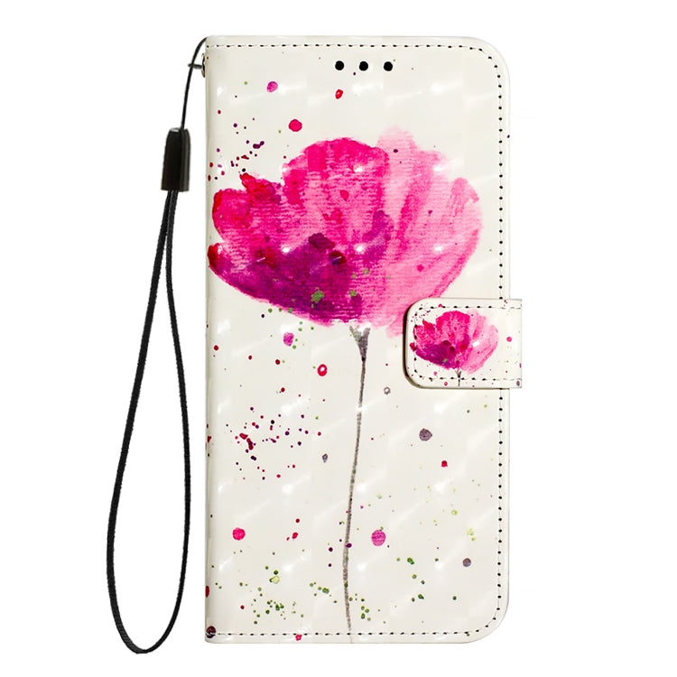 For iPhone SE 2024 3D Painting Horizontal Flip Leather Phone Case(Flower) - More iPhone Cases by buy2fix | Online Shopping UK | buy2fix