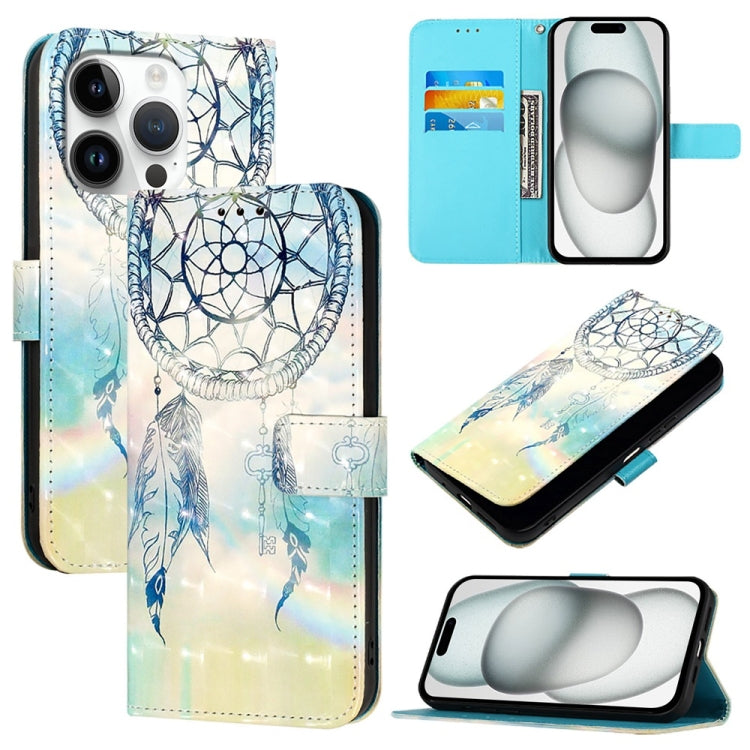 For iPhone 16 Pro 3D Painting Horizontal Flip Leather Phone Case(Dream Wind Chimes) - iPhone 16 Pro Cases by buy2fix | Online Shopping UK | buy2fix