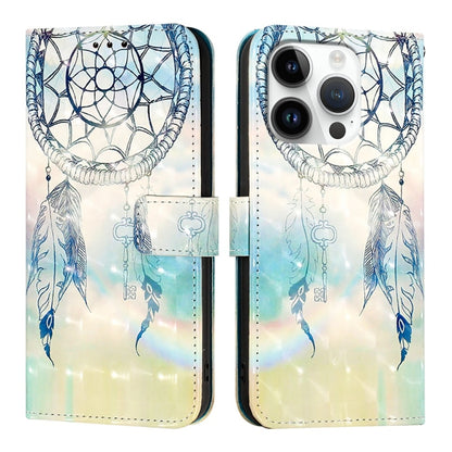 For iPhone 16 Pro 3D Painting Horizontal Flip Leather Phone Case(Dream Wind Chimes) - iPhone 16 Pro Cases by buy2fix | Online Shopping UK | buy2fix