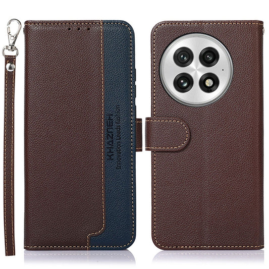 For OnePlus Nord 13 KHAZNEH Litchi Texture Leather RFID Phone Case(Brown) - OnePlus Cases by buy2fix | Online Shopping UK | buy2fix