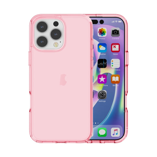 For iPhone 16 Pro Max Shockproof Terminator Transparent Phone Case(Pink) - iPhone 16 Pro Max Cases by buy2fix | Online Shopping UK | buy2fix