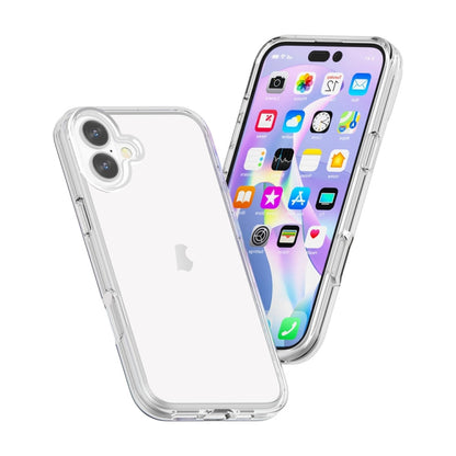 For iPhone 16 Shockproof Terminator Transparent Phone Case(Transparent) - iPhone 16 Cases by buy2fix | Online Shopping UK | buy2fix