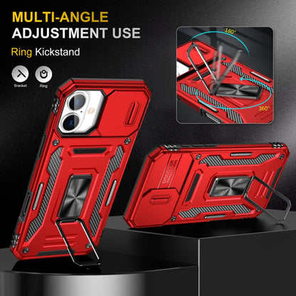 For iPhone 16 Plus Armor PC + TPU Camera Shield Phone Case(Red) - iPhone 16 Plus Cases by buy2fix | Online Shopping UK | buy2fix