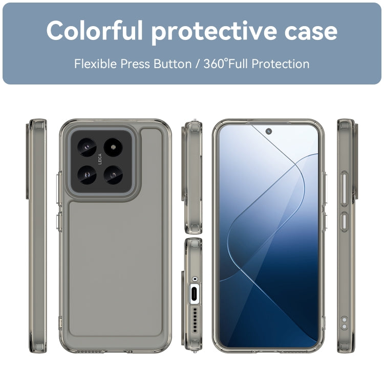 For Xiaomi 14 Candy Series TPU Phone Case(Transparent Grey) - 14 Cases by buy2fix | Online Shopping UK | buy2fix
