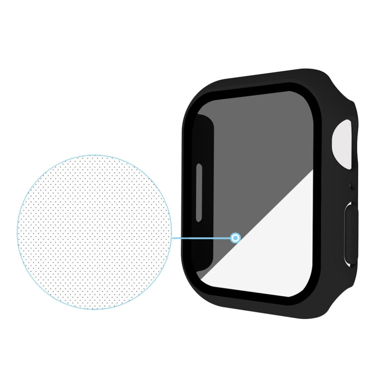 For Apple Watch Ultra 49mm Frosted PC + Anti-spy Tempered Film Integrated Watch Protective Case(Black) - Watch Cases by buy2fix | Online Shopping UK | buy2fix