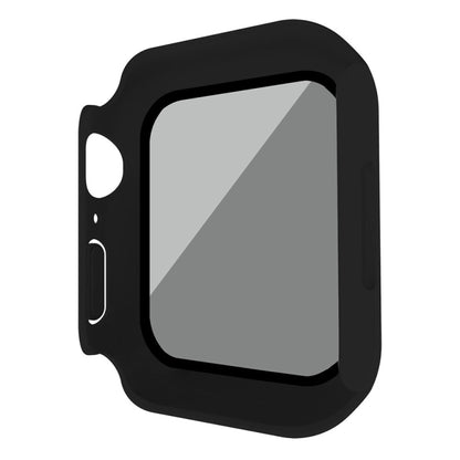 For Apple Watch Ultra 49mm Frosted PC + Anti-spy Tempered Film Integrated Watch Protective Case(Black) - Watch Cases by buy2fix | Online Shopping UK | buy2fix