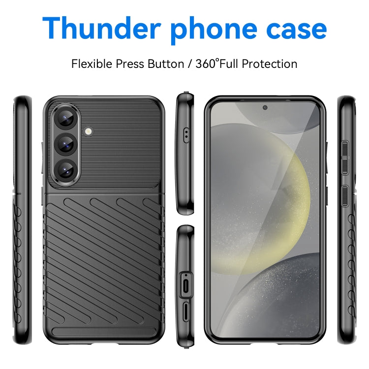 For Samsung Galaxy S25+ 5G Thunderbolt Shockproof TPU Phone Case(Black) - Galaxy S25+ 5G Cases by buy2fix | Online Shopping UK | buy2fix