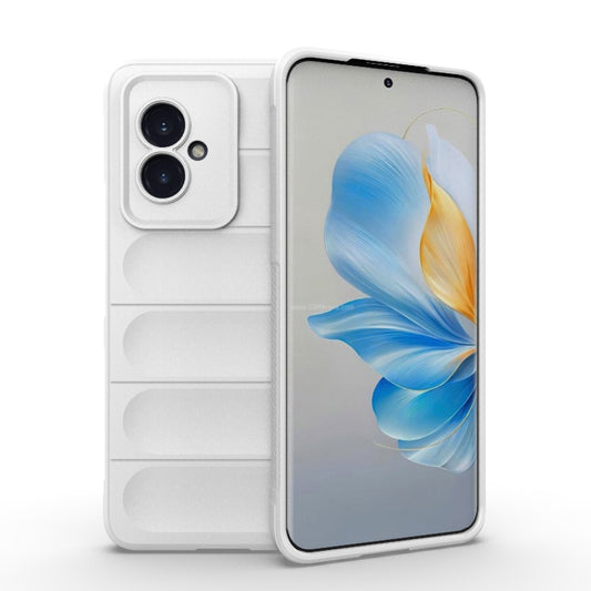 For Honor 100 5G Magic Shield TPU + Flannel Phone Case(White) - Honor Cases by buy2fix | Online Shopping UK | buy2fix