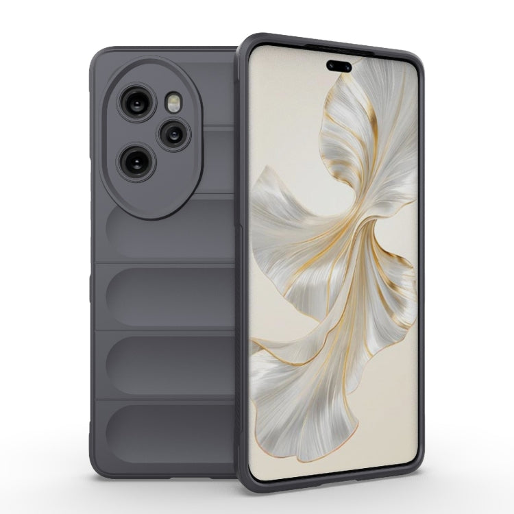 For Honor 100 Pro 5G Magic Shield TPU + Flannel Phone Case(Dark Grey) - Honor Cases by buy2fix | Online Shopping UK | buy2fix