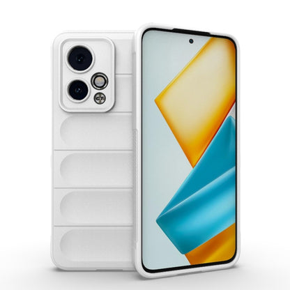 For Honor 90 GT 5G Magic Shield TPU + Flannel Phone Case(White) - Honor Cases by buy2fix | Online Shopping UK | buy2fix