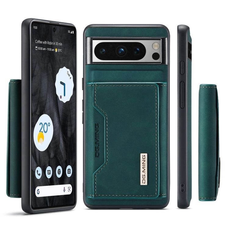 For Google Pixel 8 Pro DG.MING M2 Series 3-Fold Multi Card Bag + Magnetic Phone Case(Green) - Google Cases by DG.MING | Online Shopping UK | buy2fix