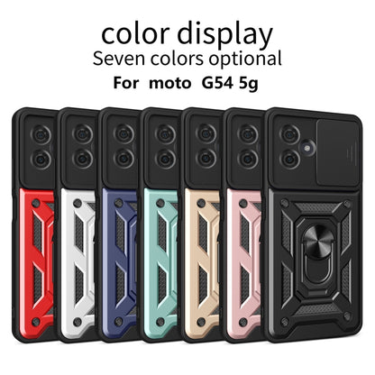 For Motorola Moto G54 5G EU Sliding Camera Cover Design TPU Hybrid PC Phone Case(Red) - Motorola Cases by buy2fix | Online Shopping UK | buy2fix