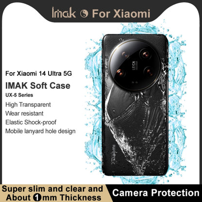 For Xiaomi 14 Ultra 5G imak UX-5 Series Transparent Shockproof TPU Protective Case(Transparent) - 14 Ultra Cases by imak | Online Shopping UK | buy2fix