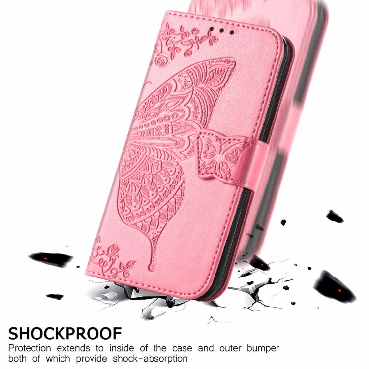 For Ulefone Note 16 Pro Butterfly Love Flower Embossed Leather Phone Case(Pink) - Ulefone Cases by buy2fix | Online Shopping UK | buy2fix