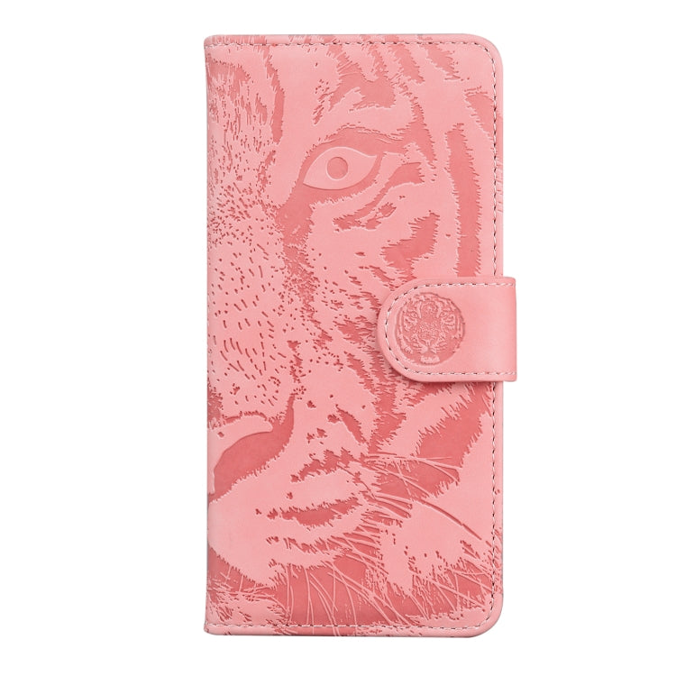 For Xiaomi Redmi K70E / Poco X6 Pro Tiger Embossing Pattern Leather Phone Case(Pink) - K70E Cases by buy2fix | Online Shopping UK | buy2fix