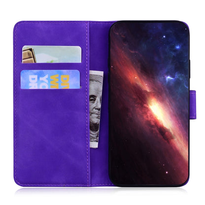 For iPhone 16 Pro Skin Feel Pure Color Flip Leather Phone Case(Purple) - iPhone 16 Pro Cases by buy2fix | Online Shopping UK | buy2fix