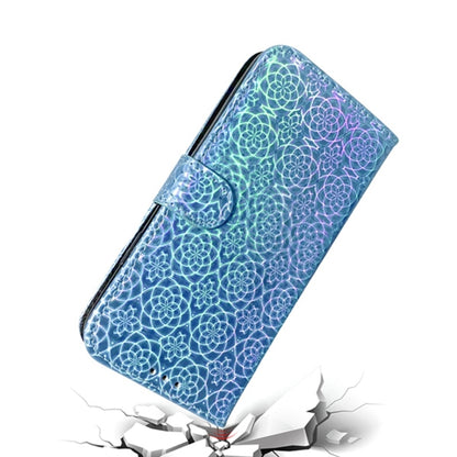 For iPhone 16 Pro Colorful Magnetic Buckle Leather Phone Case(Blue) - iPhone 16 Pro Cases by buy2fix | Online Shopping UK | buy2fix