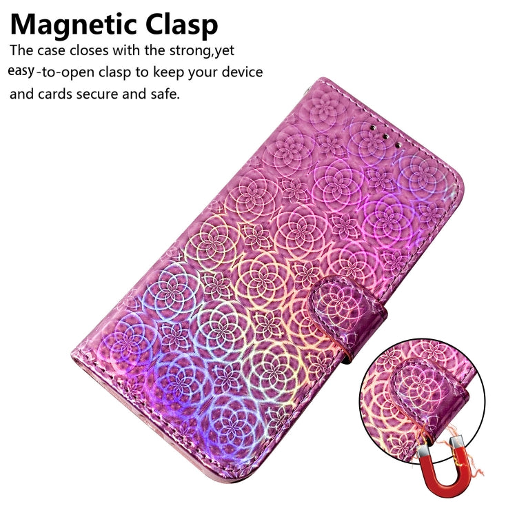 For iPhone 16 Plus Colorful Magnetic Buckle Leather Phone Case(Pink) - iPhone 16 Plus Cases by buy2fix | Online Shopping UK | buy2fix