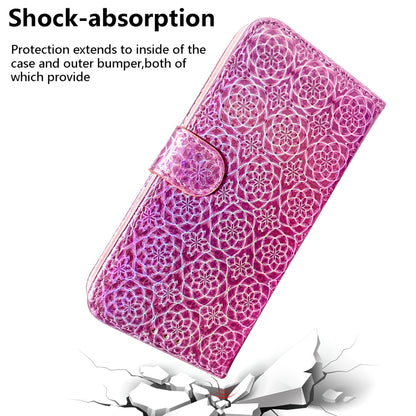 For iPhone 16 Plus Colorful Magnetic Buckle Leather Phone Case(Pink) - iPhone 16 Plus Cases by buy2fix | Online Shopping UK | buy2fix