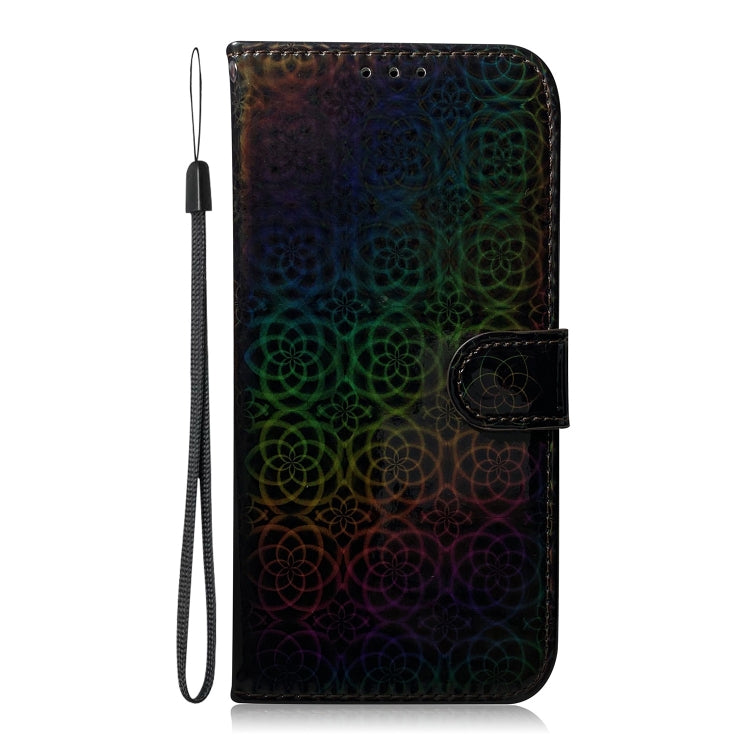 For Motorola Moto G Play 4G 2024 Colorful Magnetic Buckle Leather Phone Case(Black) - Motorola Cases by buy2fix | Online Shopping UK | buy2fix