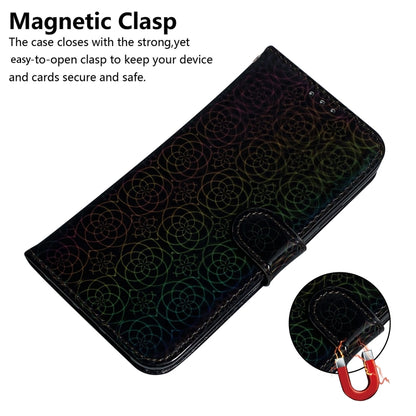 For Motorola Moto G Power 5G 2024 Colorful Magnetic Buckle Leather Phone Case(Black) - Motorola Cases by buy2fix | Online Shopping UK | buy2fix