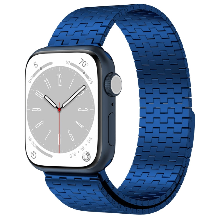 For Apple Watch Ultra 2 49mm Magnetic Buckle Stainless Steel Metal Watch Band(Blue) - Watch Bands by buy2fix | Online Shopping UK | buy2fix