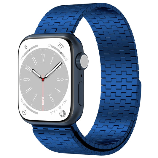 For Apple Watch Ultra 2 49mm Magnetic Buckle Stainless Steel Metal Watch Band(Blue) - Watch Bands by buy2fix | Online Shopping UK | buy2fix