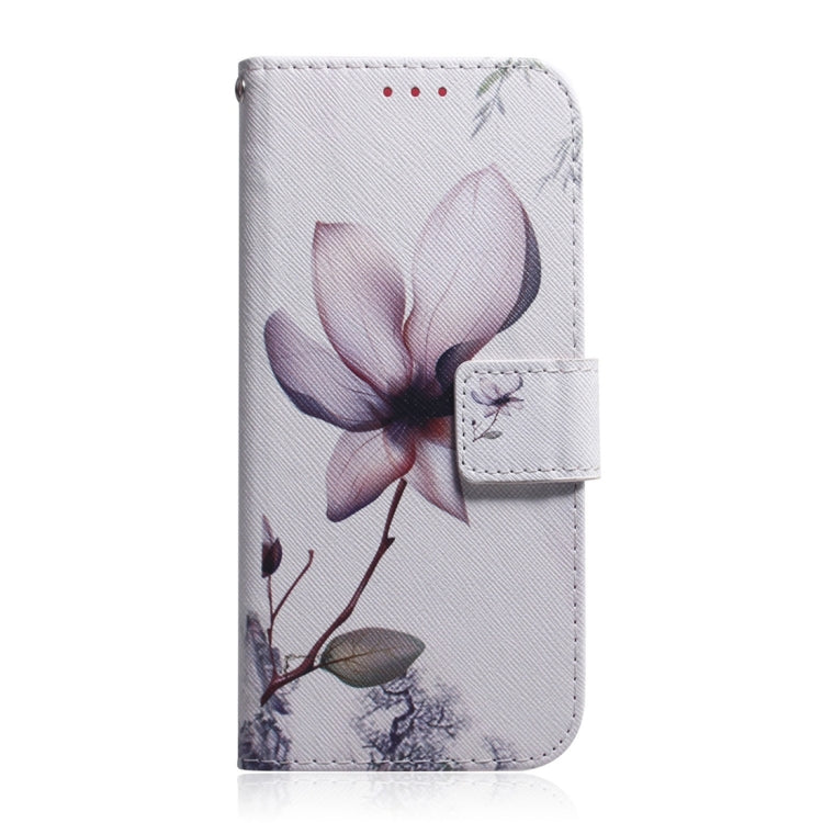 For Samsung Galaxy S24 Ultra 5G Coloured Drawing Flip Leather Phone Case(Magnolia) - Galaxy S24 Ultra 5G Cases by buy2fix | Online Shopping UK | buy2fix